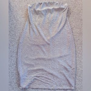 byVinnik crinkle champagne strapless tube dress Size L